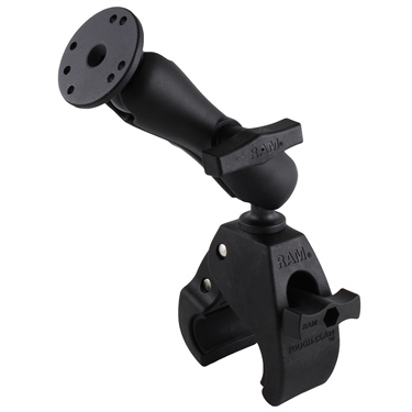 RAM Mounts Tough-Claw Large Clamp Double Ball Mount with Round Plate