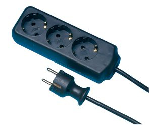 Image of REV 0512247555 power extension 3 m 3 AC outlet(s) Indoor Brown