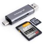 Integral USB3.2 GEN1 3.1 GEN1 3.0 CARD READER TYPE A & TYPE C DUAL SLOT SD MICRO SD RETAIL