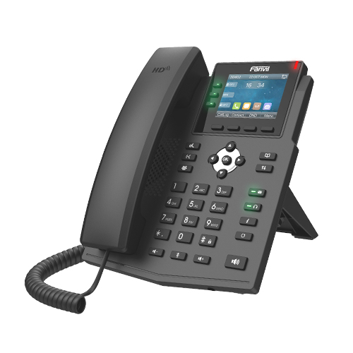 X3U Fanvil X3U - IP Phone - Black - Wired handset - In-band - Out-of band - SIP info - 6 lines - 1000 entries
