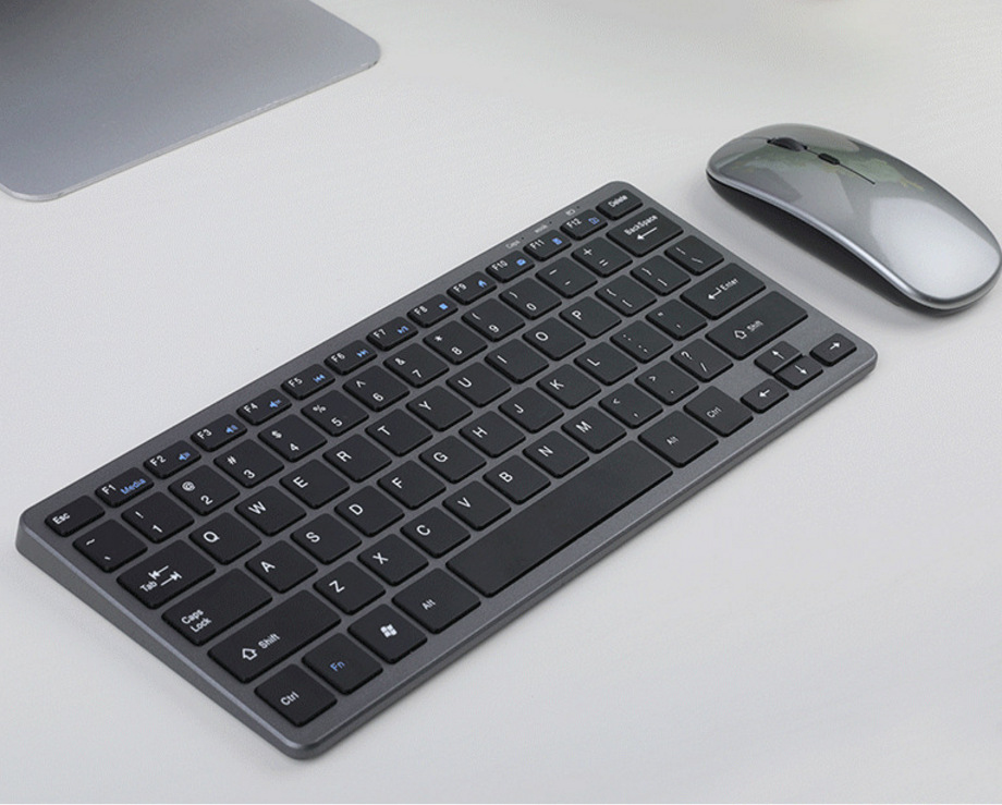 JLC X84 Wireless Keyboard and Mouse - Black