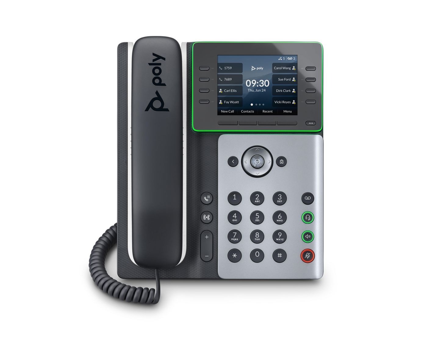 Image of POLY Edge E320 IP phone Black 8 lines IPS