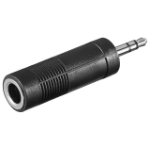 Microconnect AUDALT cable gender changer 3.5mm 6.3mm Black