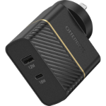 OtterBox USB-C and USB-A Dual Port (Type I) Fast Charge Wall Charger, Black Shimmer