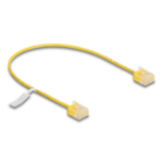 DeLOCK RJ45 Network Cable Cat.6 UTP Ultra Slim 0.3 m yellow with short plugs