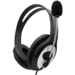 BRobotix 263953 audífono y auriculare Auriculares Alámbrico Diadema Llamadas/Música USB tipo A Negro, Plata