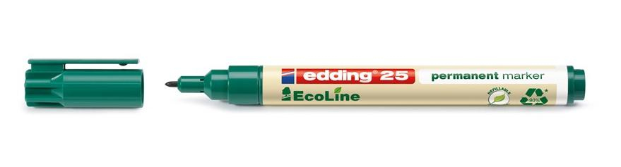 Image of Edding 25 EcoLine permanent marker Bullet tip Green