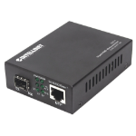 Intellinet Gigabit PoE+ Media Converter, 1 x 1000Base-T RJ45 Port to 1 x SFP Port, PoE+ Injector (Euro 2-pin plug)