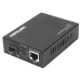 Intellinet Gigabit PoE+ Media Converter, 1 x 1000Base-T RJ45 Port to 1 x SFP Port, PoE+ Injector (Euro 2-pin plug)