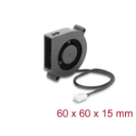 DeLOCK Radial Fan / Blower Fan 12 V DC 60 x 60 x 15 mm with 3 pin fan connector, black