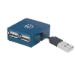 Manhattan USB-A 4-Port Micro Hub, 4x USB-A Ports, 480 Mbps (USB 2.0), Bus Power, Blue, Blister