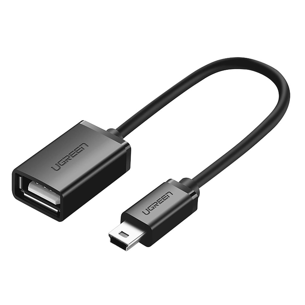 EU Product - Mini USB-B (Male) to USB-A (Female) OTG Adapter, 10cm - Gray thumbnail
