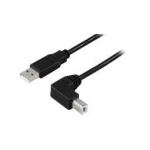 Microconnect USBAB2ANGLE10 USB cable USB 2.0 10 m USB A USB B Black