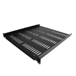 StarTech.com 1U Server Rack Shelf - Universal Vented Rack Mount Cantilever Tray for 19" Network Equipment Rack & Cabinet - Durable Design - Weight Capacity 55lb/25kg - 20" Deep Shelf, Black SHELF-1U-20-FIXED-V