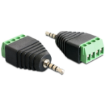 DeLOCK 65454 cable gender changer 2.5mm 4pin Black, Green