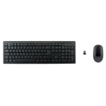 Deltaco TB-114 keyboard Mouse included Home RF Wireless QWERTY Nordic Black