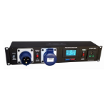 Penn Elcom 2U 16amp Rack Mount PDU with Power Monitor Pair of C-FORM Sockets