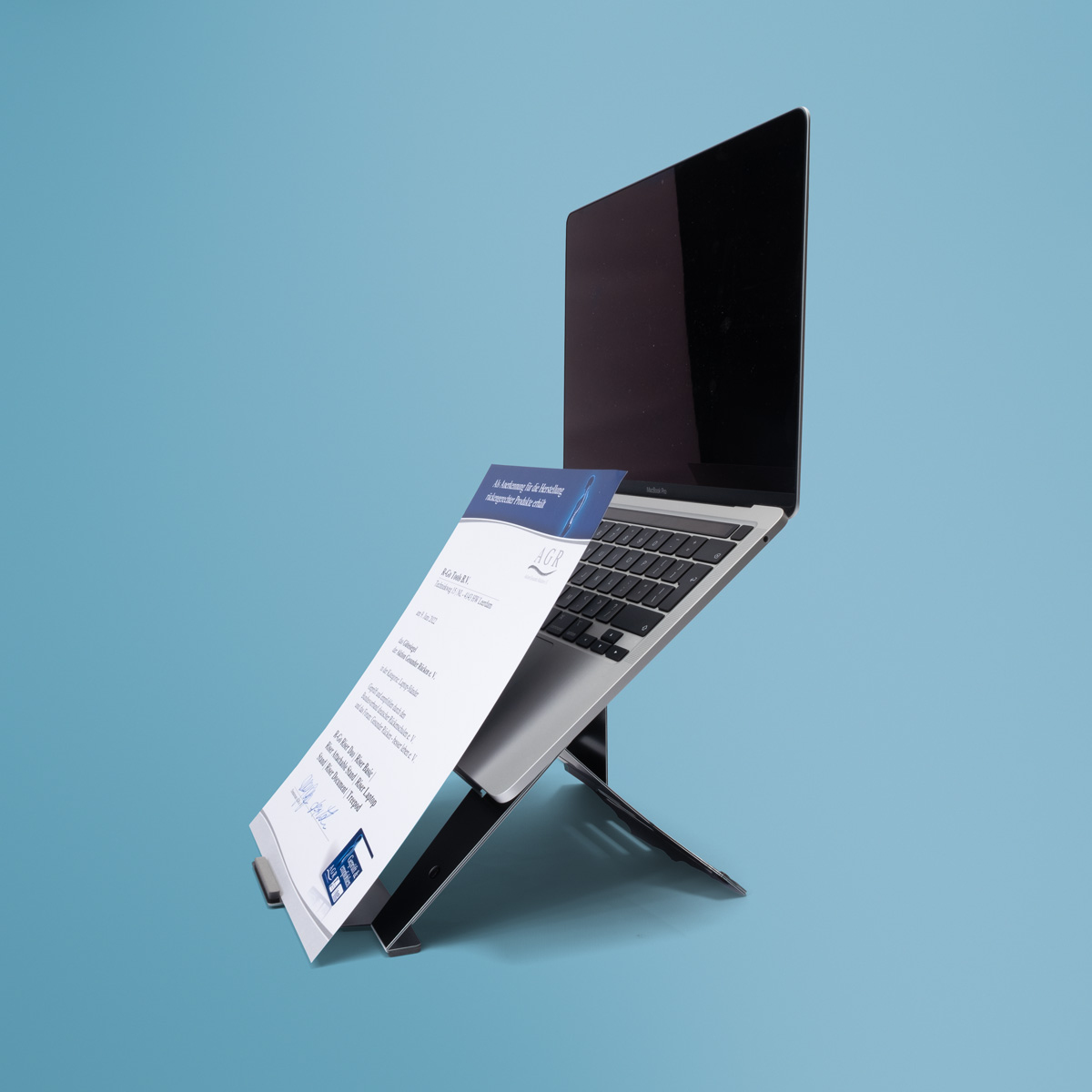 R-Go Tools Black Laptop Stand R-Go Riser Document. Ergonomic. Foldable And A