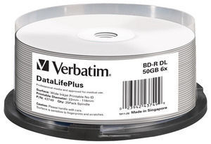 Image of Verbatim DataLifePlus BD-R 50 GB 25 pc(s)