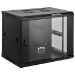Intellinet 19" Wallmount Cabinet, 6U, 370 (h) x 600 (w) x 600 (d) mm, Max 60kg, Assembled, Black