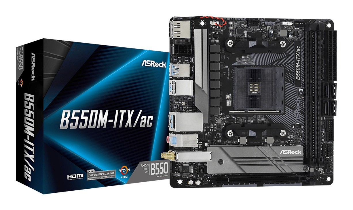 Asrock B550M-ITX/ac AMD B550 Socket AM4 mini ITX