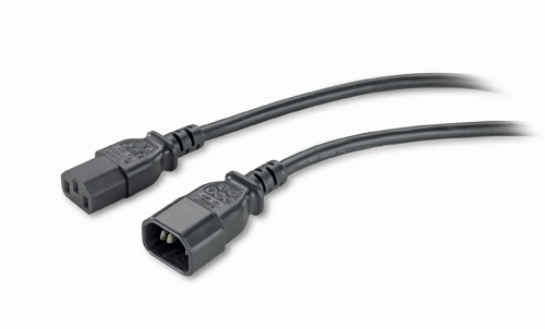 Photos - Cable (video, audio, USB) APC PWR Cord C13 - C14, 0.6 m Black 0.61 m C13 coupler C14 coupler AP9890 