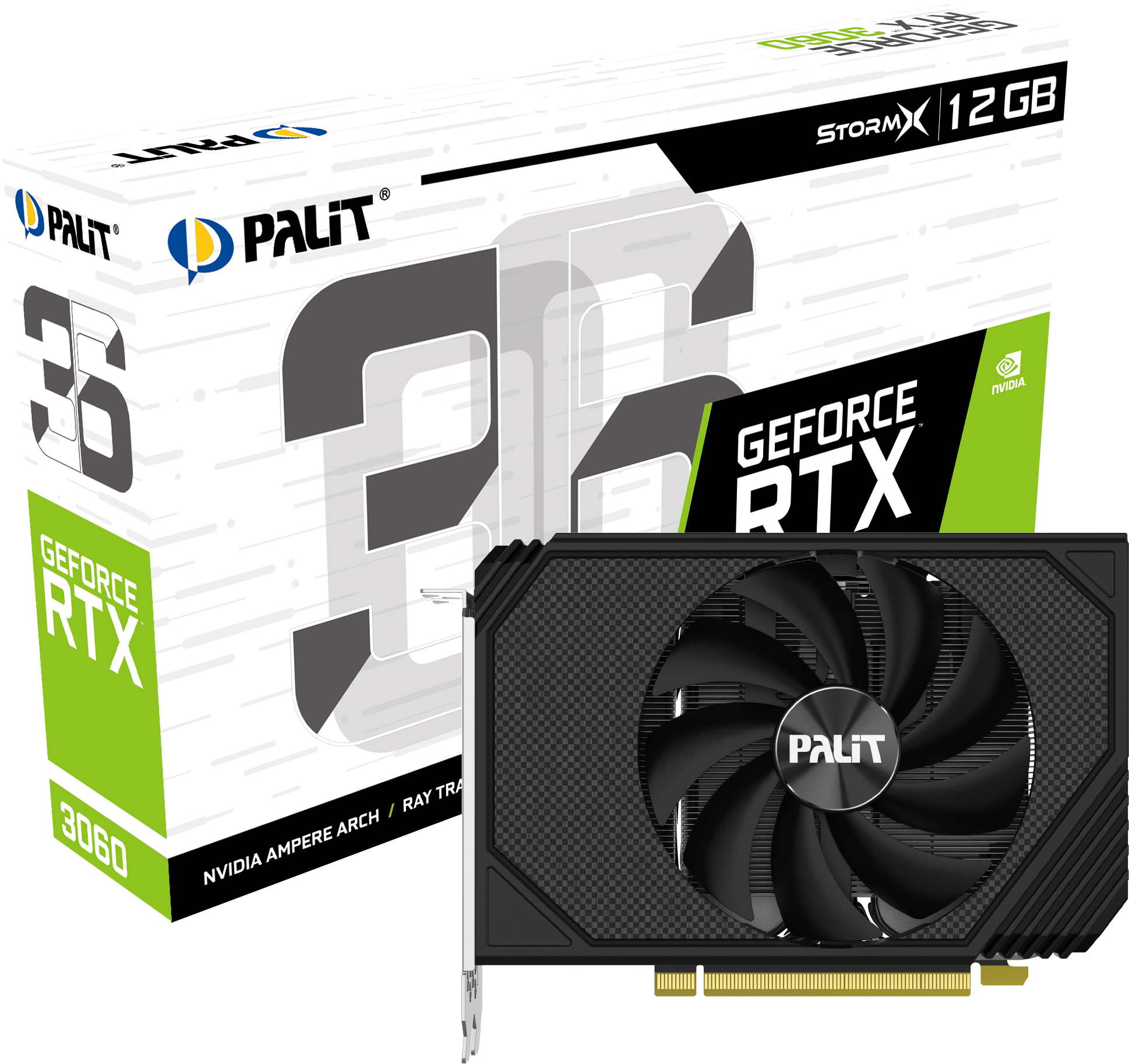 Image of Palit NE63060019K9-190AF graphics card NVIDIA GeForce RTX 3060 12...
