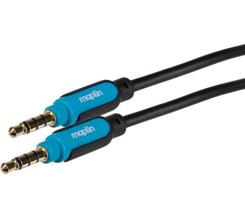 Maplin MAV35016 audio cable 5 m 3.5mm Black,Blue
