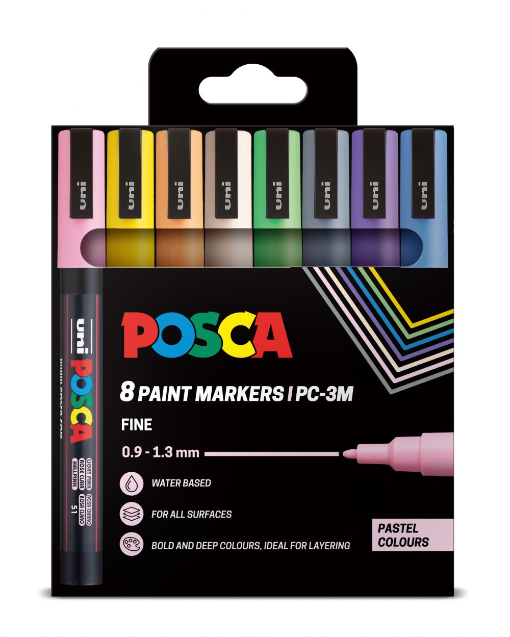 8 Pack Paint Markers 3M Fine Pastel Colours thumbnail