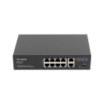 Lanberg RSFE-8P-2GE-120 network switch Unmanaged Gigabit Ethernet (10/100/1000) Power over Ethernet (PoE) 1U Black