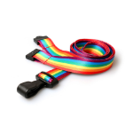 Digital ID 15mm Recycled Rainbow Lanyards with Plastic J-Clip (Pack of 100)