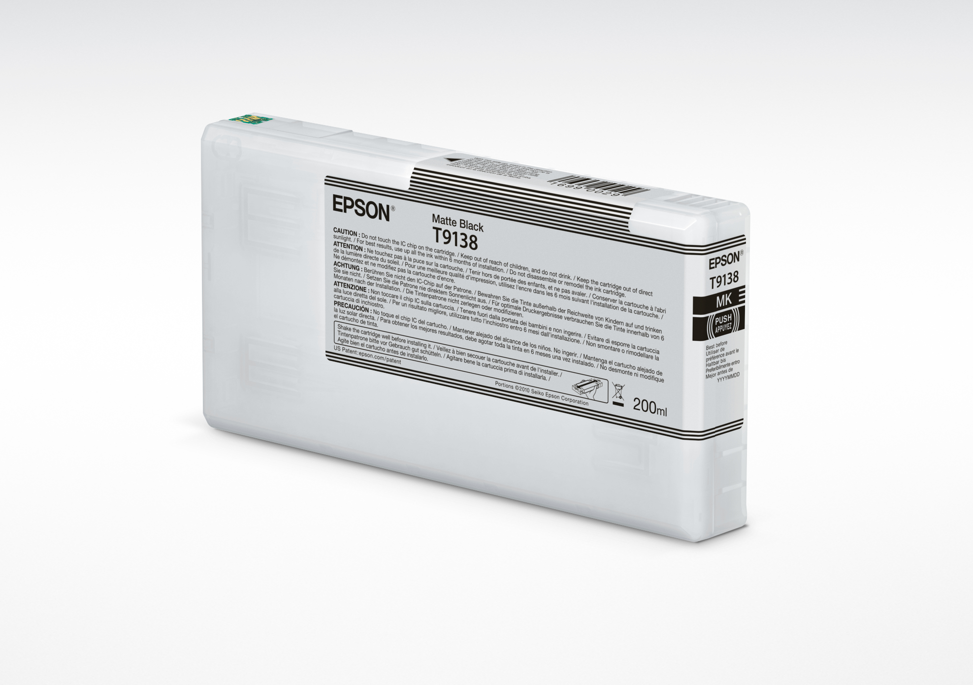 Epson C13T913800/T9138 Ink cartridge black matt 200ml for Epson SC-P 5