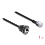 DeLOCK Cable RJ12 plug to RJ12 jack for installation 1 m black