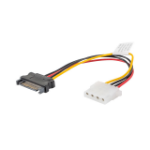 Lanberg CA-SAHD-10CU-0015 SATA cable 0.15 m Molex (4-pin) SATA 15-pin Black, Red, Yellow