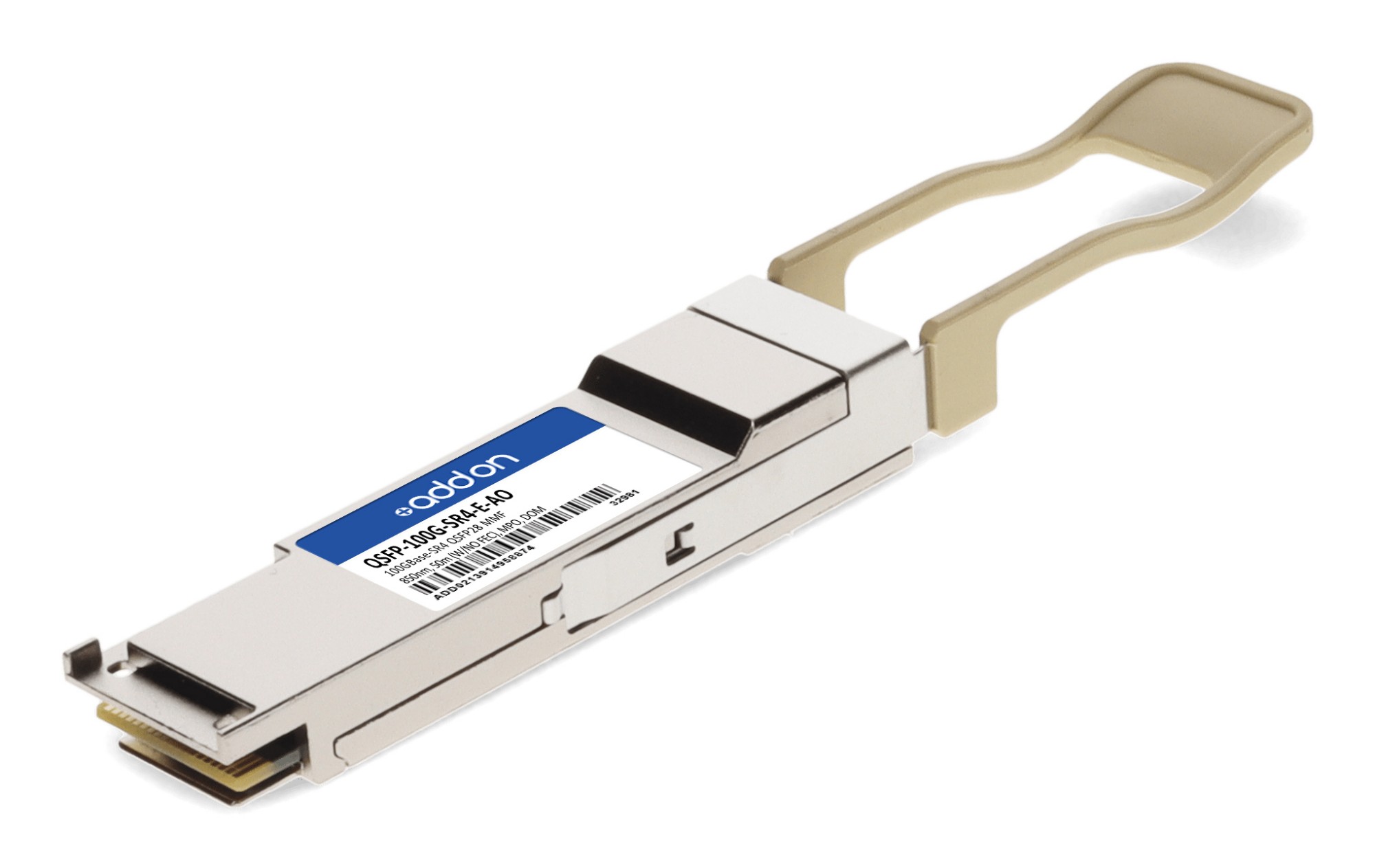 AddOn Networks QSFP-100G-SR4-E-AO Compatible 100G QSFP28 50 m TAA Compliant Transceiver AddOn Networks QSFP-100G-SR4-E-AO Compatible 100G QSFP28 50 m TAA Compliant Transceiver