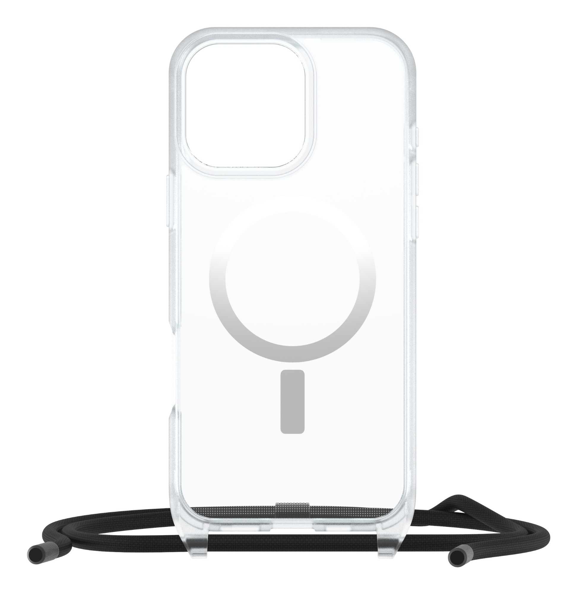 OtterBox React Series Necklace Magsafe for iPhone 16 Pro Max with Strap, Clear