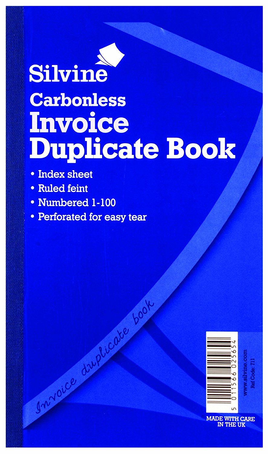 Silvine 210x127mm Duplicate Memo Book Carbonless Ruled 1-100 Taped Cloth Binding 100 Sets (Pack 6)
