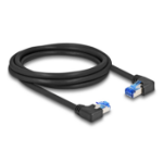 DeLOCK RJ45 Network Cable Cat.6A S/FTP right / left angled 2 m black