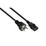 Alcasa P0030-S050 power cable Black 5 m Power plug type E+F C13 coupler