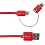 Skross 2.700260 USB cable 1 m USB 2.0 USB A Micro-USB B Red