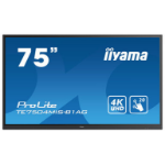 iiyama TE7504MIS-B1AG tableau blanc interactif et accessoire 190,5 cm (75") 3840 x 2160 pixels Écran tactile Noir USB
