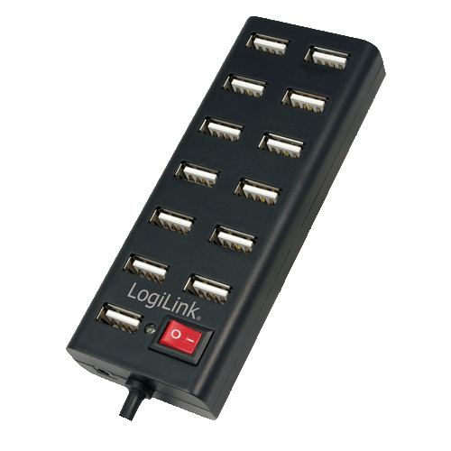 Image of LogiLink UA0126 interface hub 480 Mbit/s Black
