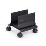 StarTech.com Computer Tower Cart, Rolling Mobile CPU Caddy on Wheels (Casters), Max Load 46.3lb/21kg, Adjustable PC Case Mount, Desktop Floor Stand, Steel Dolly