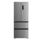 electriQ 391 Litre French Style American Fridge Freezer - Stainless Steel