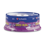 Verbatim DVD+R DL 8.5GB 2.4X Branded 20pk Spindle 20 pc(s)