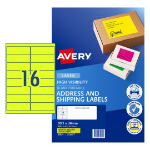 Avery 35942 printer label Yellow Self-adhesive printer label