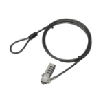 Conceptronic CUSTODIO01BW Combination Laptop Lock, Wedge Slot, 1.8m