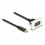 DeLOCK Easy 45 USB-kabel USB 3.2 Gen 2 (3.1 Gen 2) 1 m USB C USB A Zwart, Wit