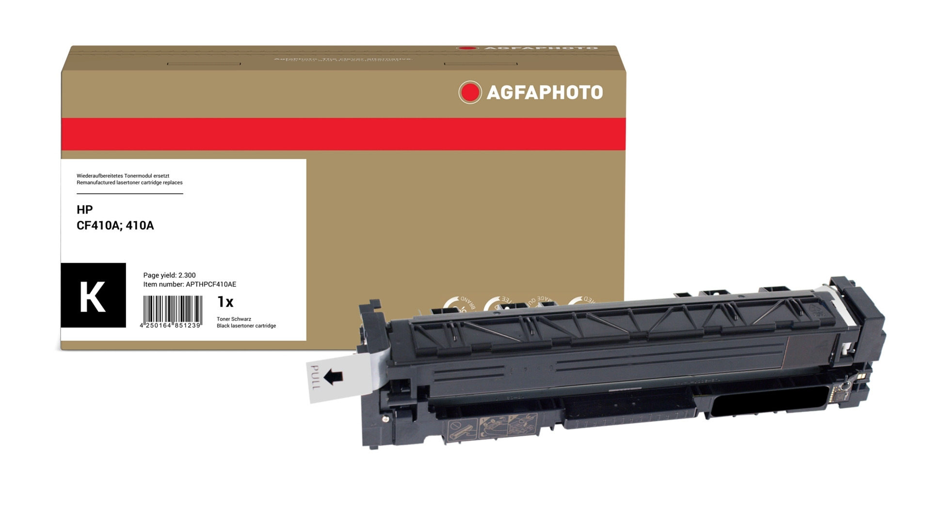 AgfaPhoto Compatible Toner Cartridge. Black. Replacement for HP CF410A