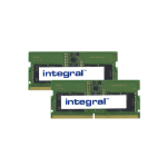 Integral 16GB (2x8GB) LAPTOP RAM MODULE KIT DDR5 4800MHZ PC5-38400 UNBUFFERED NON-ECC SODIMM 1.1V 1GX16 CL40 memory module